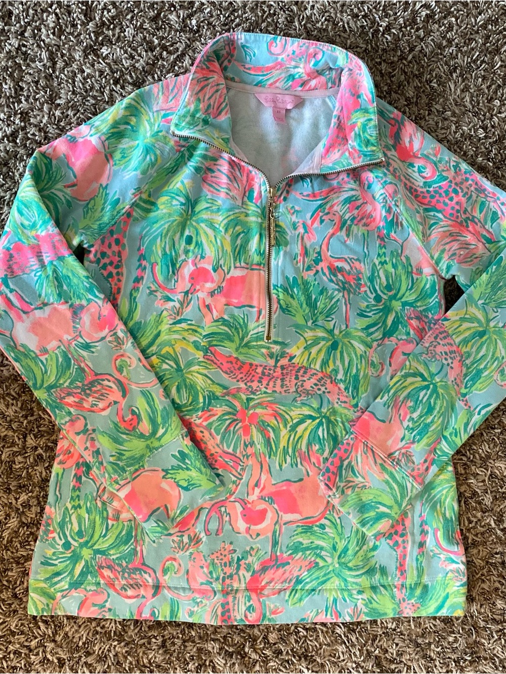 Lilly Pulitzer Skipper popover sea salt blue on paradise
